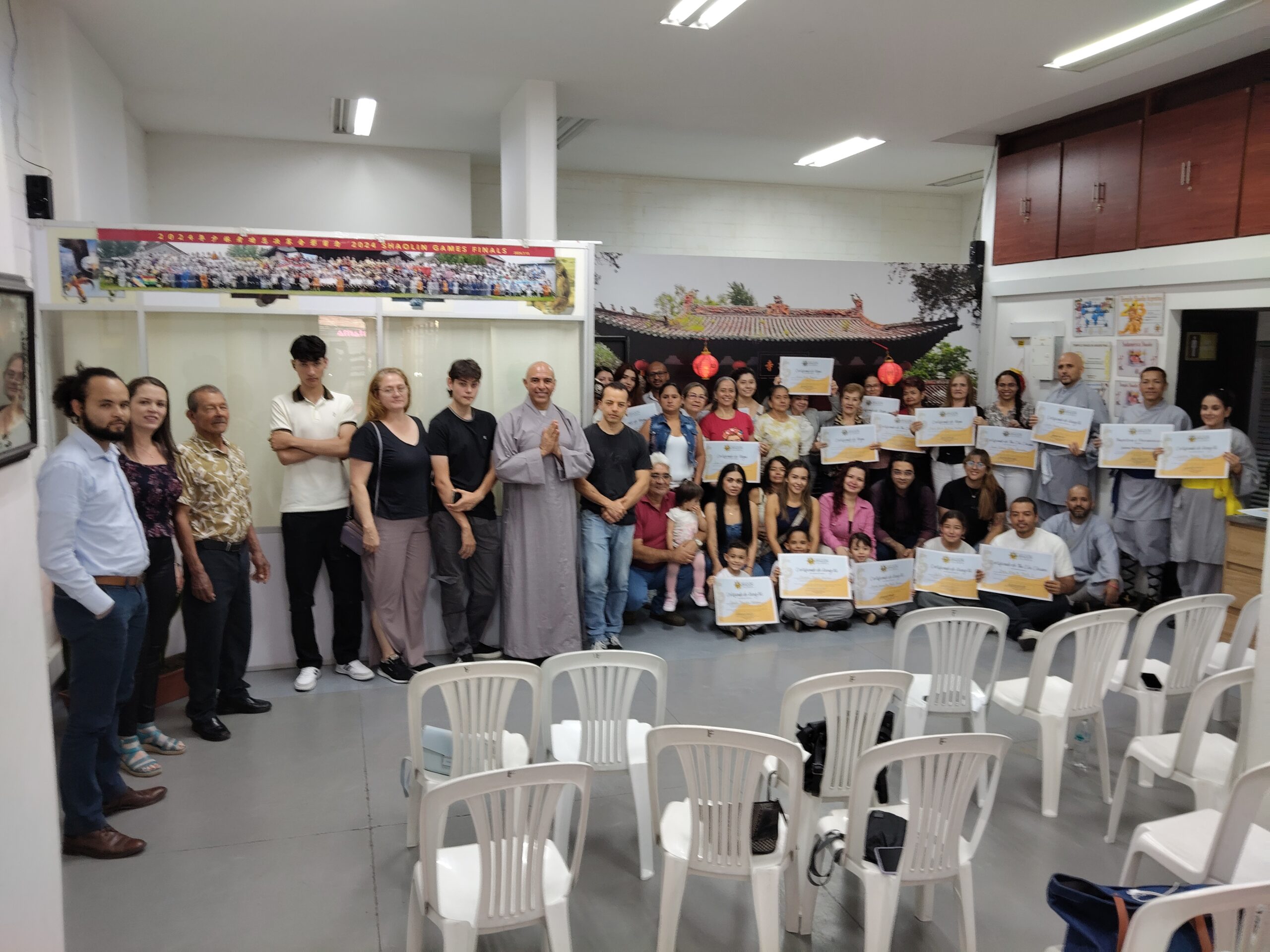 Entrega de Cinturones y Certificados a estudiantes y practicantes del Centro de Cultura Shaolin Colombia